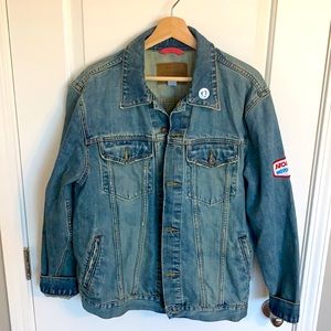Old navy jean jacket with old stock Honda motorcycle patch
